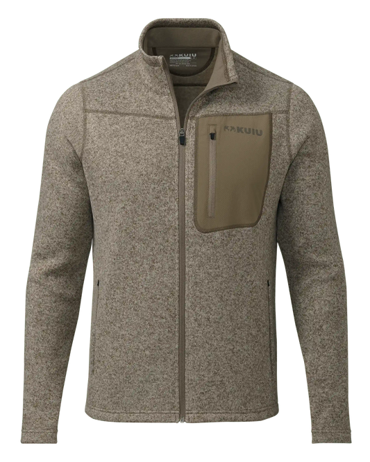 Base Camp Full Zip Sweater | Khaki Heather