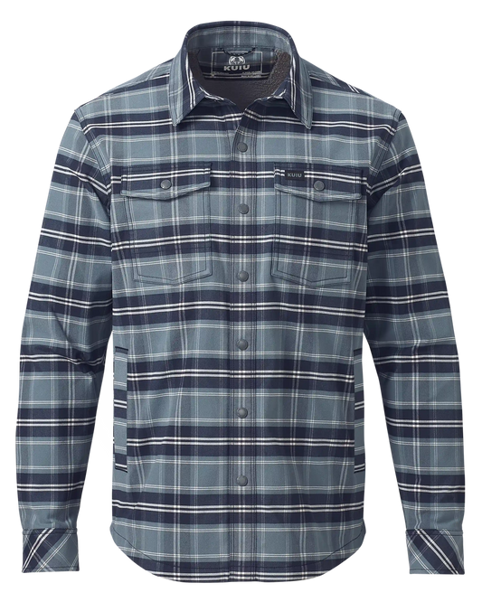 Field Flannel Fleece Shirt Jacket | Steel Blue Framework
