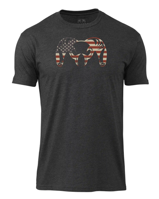 KUIU Solid Patriotic Ram T-Shirt | Charcoal
